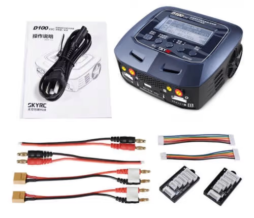 SKYRC D100 V2 2x100W 10A AC/DC Dual Balance Charger/Discharger/Power Supply