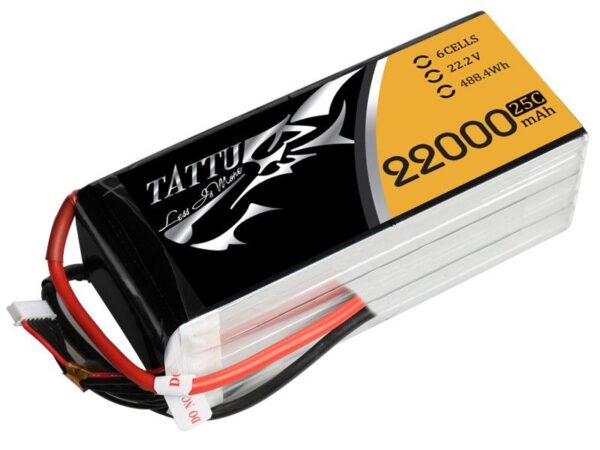tattu 22000mah 6s 25c lipo battery for drone